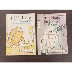 VTG Syd Hoff Childrens Hardback Books Julius 1959 & The Horse in Harrys Room '70